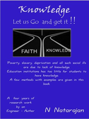 cover image of Knowledge. (Let Us Go and Get It)